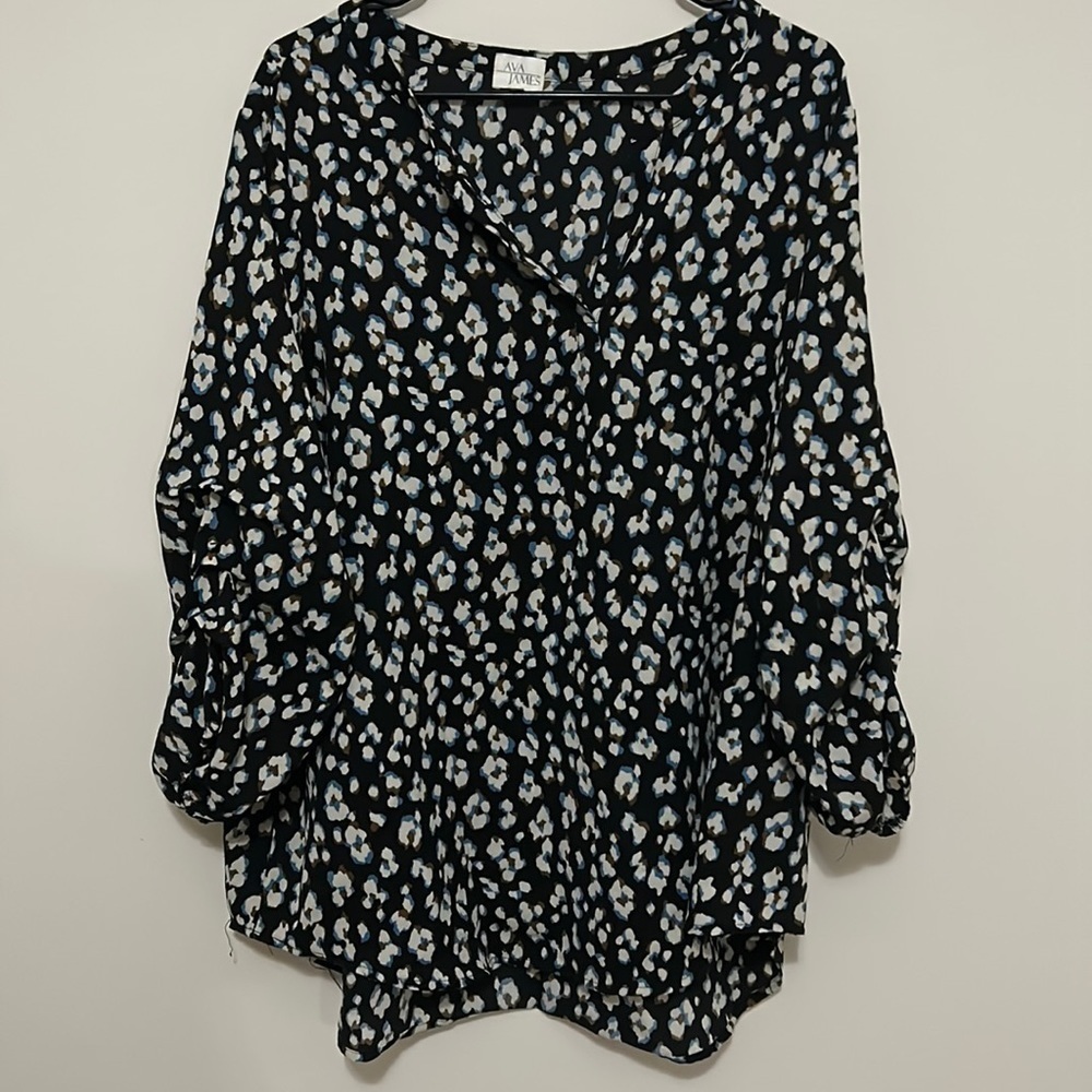 Deep Navy Blue Blouse